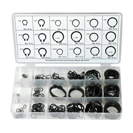 K-Tool International Snap Ring Assortment, 300 Piece KTI00077